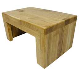 Footstool, Step Stool, Wooden Bench Made Of Solid Oak, 40 cm Wide - thumbnail 2