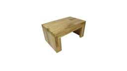 Footstool, Step Stool, Wooden Bench Made Of Solid Oak, 40 cm Wide - thumbnail 1