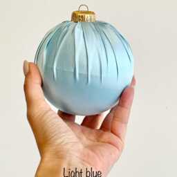 Handmade Satin Christmas Ball Ornament Green Holiday Decor - thumbnail 2