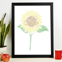 Personalized Sunflower Word Art Print - Birthday, Mother's Day Gift - thumbnail 2