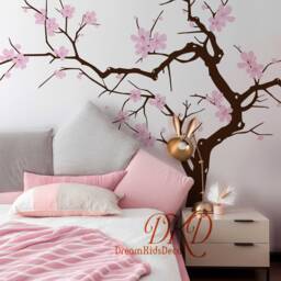 Nursery Wall Decals Tree Decal-Cherry Blossoms Tree Branch, Decorative Flowering Branch - thumbnail 3