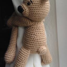 A Pair Of Bear Curtain Ties, Nursery Curtain Crochet Animal Tie Backs, Decoration, Newborn Gift, New Baby Gift - thumbnail 3