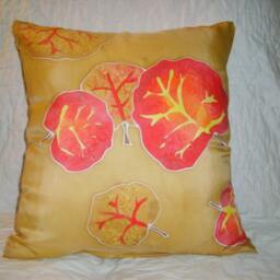 Sea Grape Silk Pillow Cover - Beige - thumbnail 2