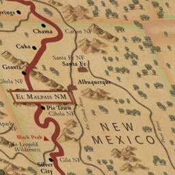 Continental Divide Trail Map - Vintage Style Hiking Art Print - thumbnail 3