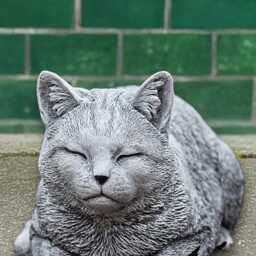 Sleeping Concrete Cat Sculpture Stone Kitten Statue Outdoor Pet Ornament Memorial Decor Handmade Kitty Figurine Cement Yard Art Gift - thumbnail 4