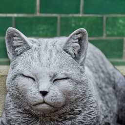 Sleeping Concrete Cat Sculpture Stone Kitten Statue Outdoor Pet Ornament Memorial Decor Handmade Kitty Figurine Cement Yard Art Gift - thumbnail 2