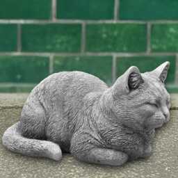 Sleeping Concrete Cat Sculpture Stone Kitten Statue Outdoor Pet Ornament Memorial Decor Handmade Kitty Figurine Cement Yard Art Gift - thumbnail 3