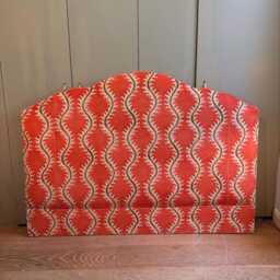 Bespoke Linwood Helter Skelter Velvet Headboard With Or Without Piping in A Range Of Shapes & Colours - thumbnail 2