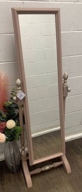 Cheval Dressing Mirror in Pink & Silver - image 1
