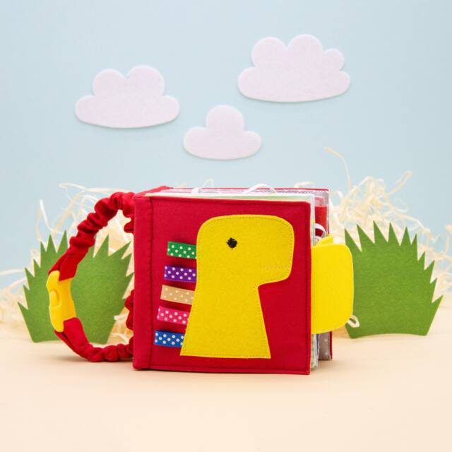 Dino Dinosaur Quiet Book Montessori Sensory Toy - 8 Pages - image 1