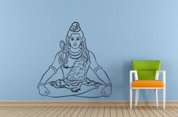 Maha Shivaratri Ganesh Namaste Yoga Religion God Wall Room Vinyl Mural Art Decor Decal Sticker L1599 - thumbnail 1