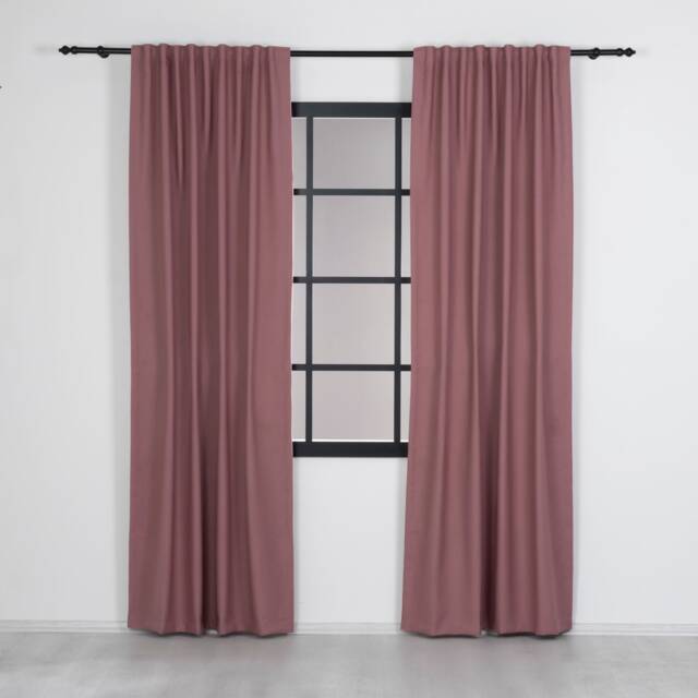 2 Panel Blackout Linen Look Curtains Thermal Privacy Drapes - image 1