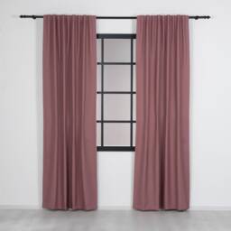 2 Panel Blackout Linen Look Curtains Thermal Privacy Drapes - thumbnail 1