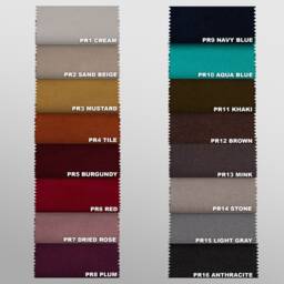 2 Panel Blackout Linen Look Curtains Thermal Privacy Drapes - thumbnail 2
