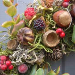 Autumn Winter Berry Wreath For Wall Or Door, Decorative Christmas Wreath, Decor, Interior Home Rustic Style - thumbnail 2
