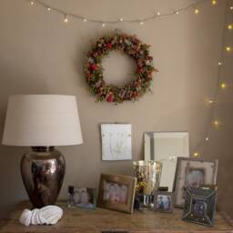 Autumn Winter Berry Wreath For Wall Or Door, Decorative Christmas Wreath, Decor, Interior Home Rustic Style - thumbnail 3