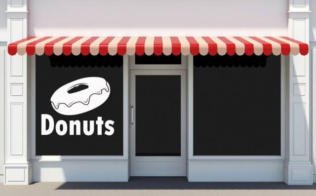 Donut Shop Window Decal Removable Vinyl Wall Sticker T998 - image 1