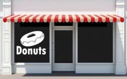 Donut Shop Window Decal Removable Vinyl Wall Sticker T998 - thumbnail 1