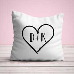 Couples Cushion, Love Heart Personalised Anniversary Gift, Gifts For Girlfriend Boyfriend - thumbnail 2