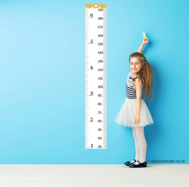Fabric Height Chart Tape Measure Sticker - Removable Nursery Rental Home Decor - image 1