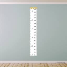 Fabric Height Chart Tape Measure Sticker - Removable Nursery Rental Home Decor - thumbnail 3