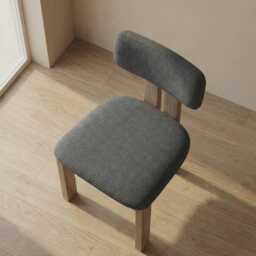 Scandic Set Of 2 Black Dining Chair Seat Wooden Legs Walnut Finish - thumbnail 3