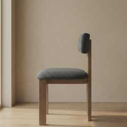 Scandic Set Of 2 Black Dining Chair Seat Wooden Legs Walnut Finish - thumbnail 2
