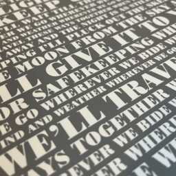Custom Made Words Poster, Personalised Favourite Lyrics Print, First Dance Song Print Art Home Wall Decor Anniversary - thumbnail 3