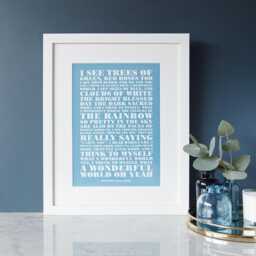 Custom Made Words Poster, Personalised Favourite Lyrics Print, First Dance Song Print Art Home Wall Decor Anniversary - thumbnail 1