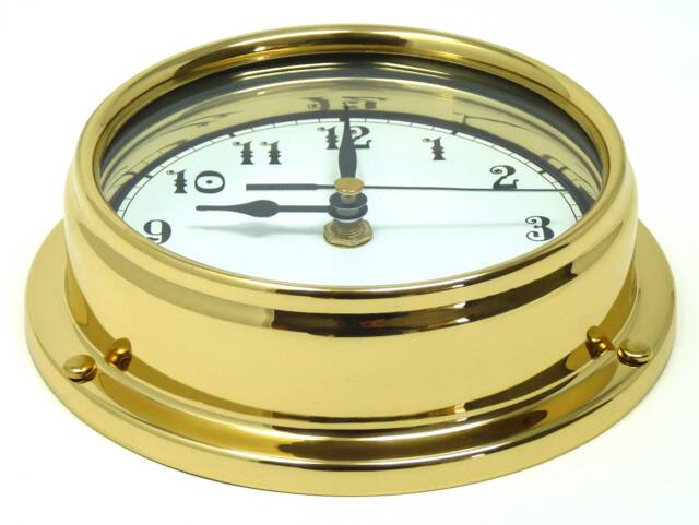 Tabic Classic Brass Arabic Clock, Heavy Lacquered - 1/2Kg, Handmade in England By - image 1