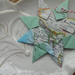 Nepal, Bangladesh, Origami Map Ornament, Home Decor, Wall Art, Road Map, Vacation, Christmas, Holiday, Wedding, Graduation, Moving, Gift - thumbnail 3