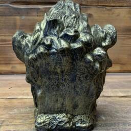 stone Garden Detailed Lion Head Bronzed Gold Gift Ornament - thumbnail 3