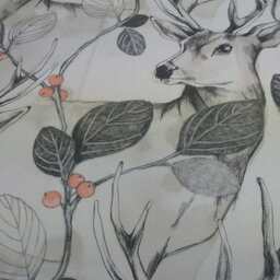 Curtain Panel White Beige Grey Orange Deer Rabbit Forest Modern Decor Cafe Curtain Kitchen Valance , Runner Napkins Available, Great Gift - thumbnail 3