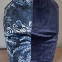 Linwood Omega Prints Heat Of The Night Indigo & Velvet Cushion Cover 40x40 cm - thumbnail 2