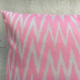 Silk Ikat Pillow Cover - 16x24 - Handwoven Decorative Cushion - thumbnail 2