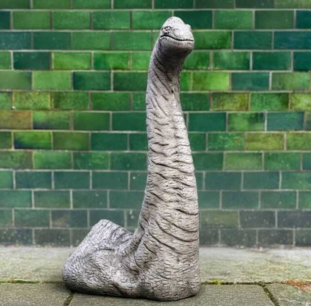 Concrete Brachiosaur Statue Stone Dinosaur Figurine Handmade Dino Sculpture Outdoor Garden Animal Ornament Cement Decor Yard Art Gift - image 1