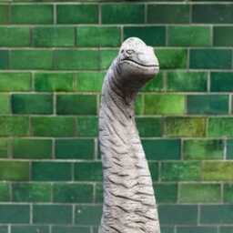 Concrete Brachiosaur Statue Stone Dinosaur Figurine Handmade Dino Sculpture Outdoor Garden Animal Ornament Cement Decor Yard Art Gift - thumbnail 2
