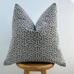 Geometric Linen Pillow Cover Black & White Boho Decor - All Duties Paid Usa - thumbnail 3