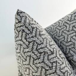 Geometric Linen Pillow Cover Black & White Boho Decor - All Duties Paid Usa - thumbnail 2