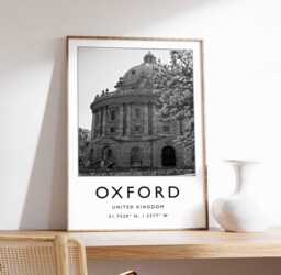 Oxford University Print England City Skyline Architecture Art - thumbnail 1