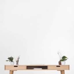 Heim - Mid-Century Computer Desk With Drawers & Storage, Made Of Oak Wood - thumbnail 3