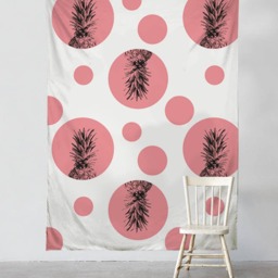 Pink Pineapple - Wall Tapestry Tapestry Hangings Wanderlust Bohemian Home Decor Dorm T#29 - thumbnail 2