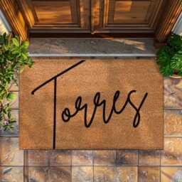 Custom Last Name Doormat - Personalized Door Mat For Home Wedding Gift Idea Housewarming Elegant Family - thumbnail 2
