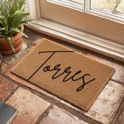 Custom Last Name Doormat - Personalized Door Mat For Home Wedding Gift Idea Housewarming Elegant Family - thumbnail 1