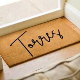 Custom Last Name Doormat - Personalized Door Mat For Home Wedding Gift Idea Housewarming Elegant Family - thumbnail 3