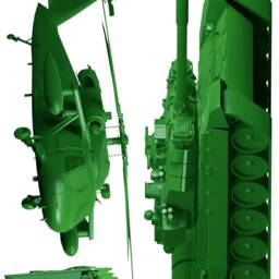 13x Green Army Vehicle - Wall Stickers Mix Of Vehicles & Equipment Retro Toy Inspired Sticker Sheets - thumbnail 3