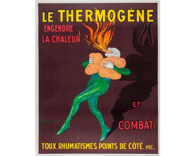 Le Thermogene Vintage Advertising Enamel Metal Tin Sign Wall Plaque