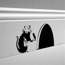 Banksy Rat - Designed To Fit A Skirting Board Removable Vinyl Wall Decal Stickers Home Decor Art - thumbnail 2
