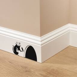Banksy Rat - Designed To Fit A Skirting Board Removable Vinyl Wall Decal Stickers Home Decor Art - thumbnail 3