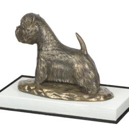 West Highland White Terrier, Dog On White Wooden Base Statue, Limited Edition, Artdog - thumbnail 2